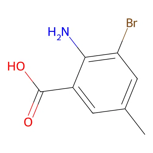 2-Amino-3-bromo-5-methylbenzoic acid structure