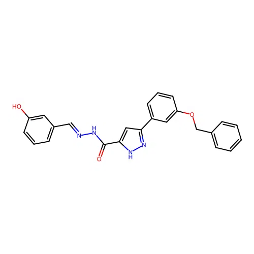 3-(3-(Benzyloxy)phenyl)-N'-(3-hydroxybenzylidene)-1H-pyrazole-5-carbohydrazide structure