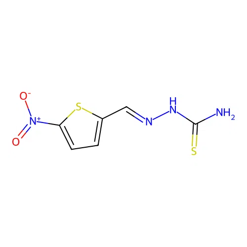 [(E)-(5-nitrothiophen-2-yl)methylideneamino]thiourea structure