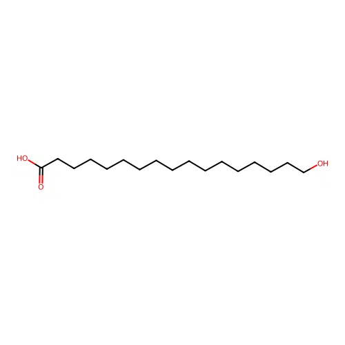 17-Hydroxy-heptadecanoic acid structure