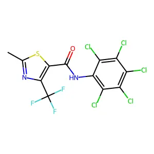 5-Thiazolecarboxamide, 2-methyl-N-(pentachlorophenyl)-4-(trifluoromethyl)- structure