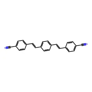 4,4'-(1,4-Phenylenedi-2,1-ethenediyl)bis[benzonitrile] structure