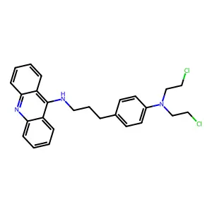 N-(3-(4-(Bis(2-chloroethyl)amino)phenyl)propyl)-9-acridinamine structure