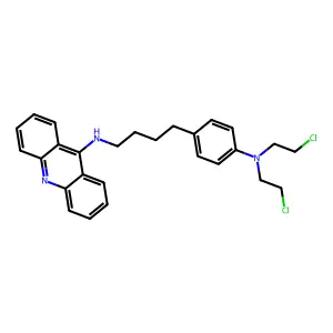 N-(4-(4-(Bis(2-chloroethyl)amino)phenyl)butyl)-9-acridinamine structure