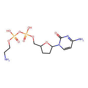 2',3'-Dideoxycytidine diphosphoethanolamine structure