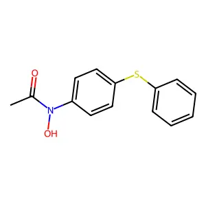 Acetamide, N-hydroxy-N-(4-(phenylthio)phenyl)- structure
