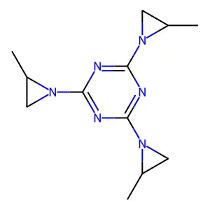 2,4,6-Tris(2-methyl-1-aziridinyl)-1,3,5-triazine structure