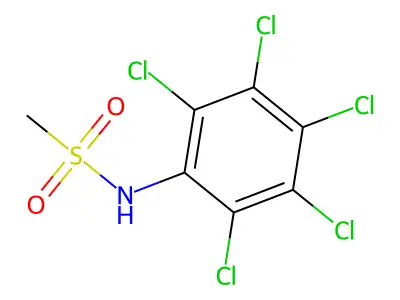 N-(perchlorophenyl)methanesulfonamide structure