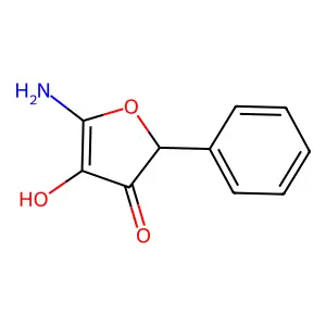 5-Amino-4-hydroxy-2-phenylfuran-3(2H)-one structure