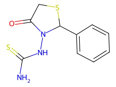 N-(4-Oxo-2-phenyl-1,3-thiazolidin-3-yl)carbamimidothioic acid structure