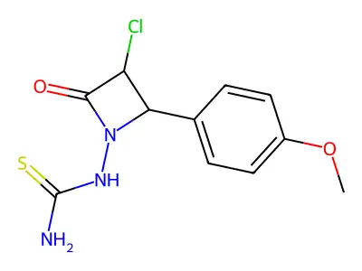 Thiourea, (3-chloro-2-(4-methoxyphenyl)-4-oxo-1-azetidinyl)- structure
