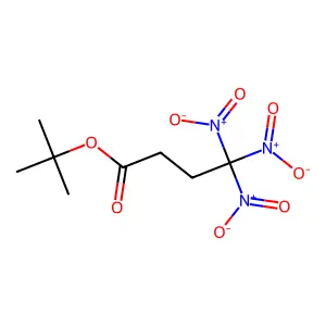 Butyric acid, 4,4,4-trinitro-, tert-butyl ester structure