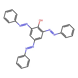 Phenol, 2,4,6-tris(2-phenyldiazenyl)- structure