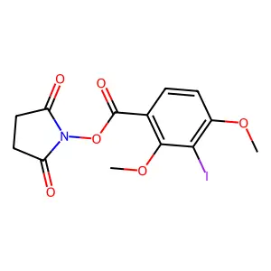 N-Succinimidyl-2,4-dimethoxy-3-iodobenzoate structure