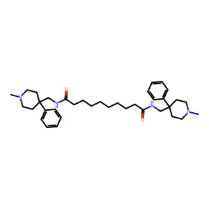 N1,N10-Bis((1-methyl-4-phenyl-4-piperidinyl)methyl)decanediamide structure