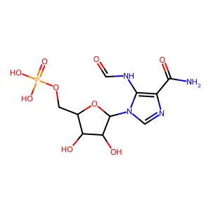 5-formamido-1-(5-phospho-D-ribosyl)imidazole-4-carboxamide dianion structure