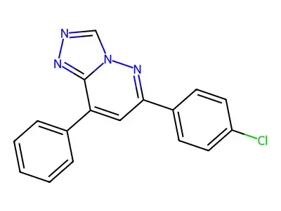 1,2,4-Triazolo(4,3-b)pyridazine, 6-(4-chlorophenyl)-8-phenyl- structure