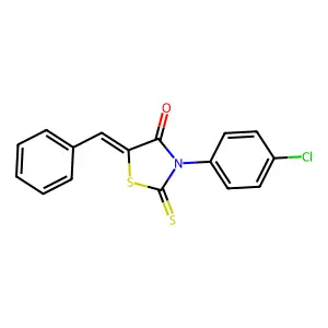 5-Benzylidene-3-(4-chlorophenyl)-2-sulfanylidene-1,3-thiazolidin-4-one structure