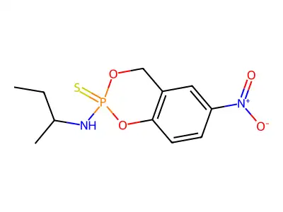 4H-1,3,2-Benzodioxaphosphorin-2-amine, N-(1-methylpropyl)-6-nitro-, 2-sulfide structure