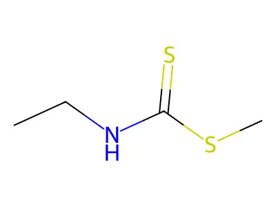 Carbamodithioic acid, N-ethyl-, methyl ester structure