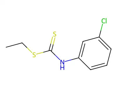 Carbanilic acid, m-chlorodithio-, ethyl ester structure