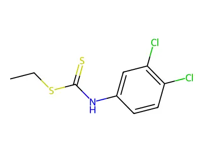 Carbanilic acid, 3,4-dichlorodithio-, ethyl ester structure