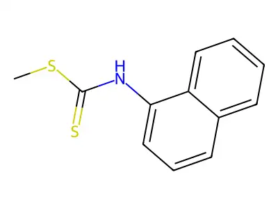 Carbamodithioic acid, 1-naphthalenyl-, methyl ester structure