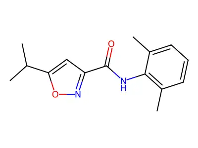3-Isoxazolecarboxamide, N-(2,6-dimethylphenyl)-5-(1-methylethyl)- structure