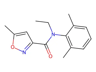 3-Isoxazolecarboxamide, N-(2,6-dimethylphenyl)-N-ethyl-5-methyl- structure