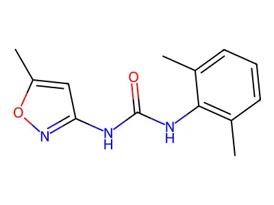 Urea, N-(2,6-dimethylphenyl)-N'-(5-methyl-3-isoxazolyl)- structure