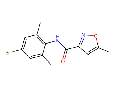 3-Isoxazolecarboxamide, N-(4-bromo-2,6-dimethylphenyl)-5-methyl- structure
