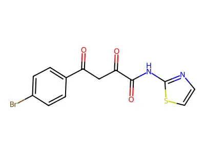 Benzenebutanamide, 4-bromo-alpha,gamma-dioxo-N-2-thiazolyl- structure