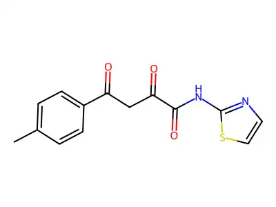 Benzenebutanamide, alpha,gamma-dioxo-4-methyl-N-2-thiazolyl- structure