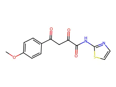 Benzenebutanamide, alpha,gamma-dioxo-4-methoxy-N-2-thiazolyl- structure