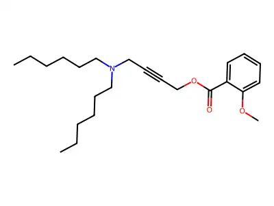 Benzoic acid, 2-methoxy-, 4-(dihexylamino)-2-butynyl ester structure
