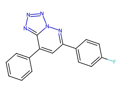 Tetrazolo(1,5-b)pyridazine, 6-(4-fluorophenyl)-8-phenyl- structure