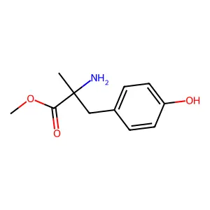 methyl (2R)-2-amino-3-(4-hydroxyphenyl)-2-methylpropanoate structure