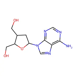 [5-(6-Aminopurin-9-yl)-2-(hydroxymethyl)oxolan-3-yl]methanol structure