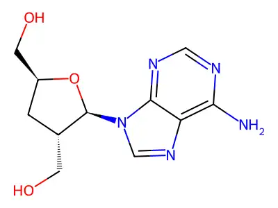 [2-(6-Aminopurin-9-yl)-5-(hydroxymethyl)oxolan-3-yl]methanol structure