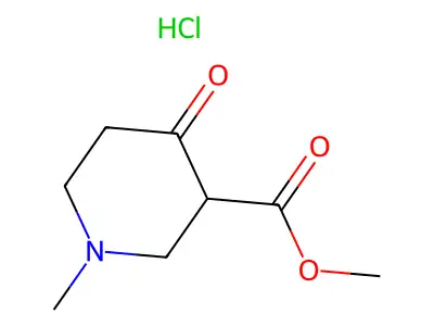 1-Methyl-4-oxonipecotic acid methyl ester hydrochloride structure