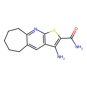 3-amino-6,7,8,9-tetrahydro-5H-cyclohepta[b]thieno[3,2-e]pyridine-2-carboxamide structure