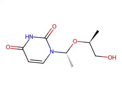 2',3'-Dideoxy-secouridine structure