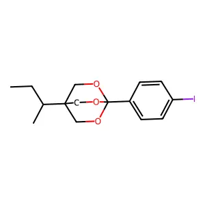 2,6,7-Trioxabicyclo(2.2.2)octane, 1-(4-iodophenyl)-4-(1-methylpropyl)- structure