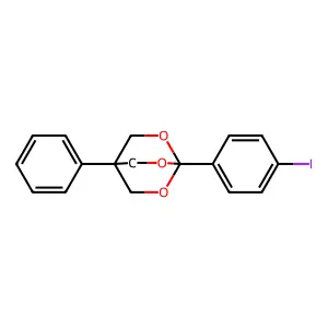 2,6,7-Trioxabicyclo(2.2.2)octane, 1-(4-iodophenyl)-4-phenyl- structure