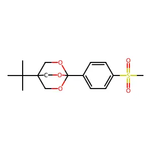 2,6,7-Trioxabicyclo(2.2.2)octane, 4-(1,1-dimethylethyl)-1-(4-(methylsulfonyl)phenyl)- structure