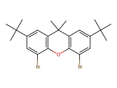 4,5-Dibromo-2,7-bis(1,1-dimethylethyl)-9,9-dimethyl-9H-xanthene structure