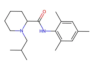 2-Piperidinecarboxamide, 1-(2-methylpropyl)-N-(2,4,6-trimethylphenyl)- structure