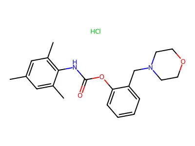 2-(4-Morpholinylmethyl)phenyl (2,4,6-trimethylphenyl)carbamate hydrochloride structure