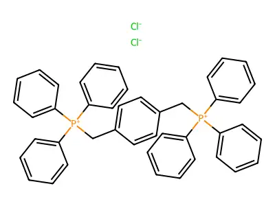(p-Phenylenebis(methylene))bis(triphenylphosphonium) dichloride structure