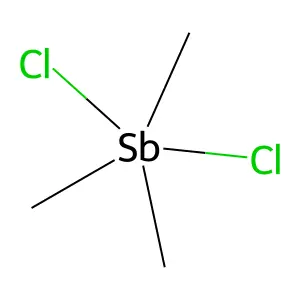 Dichlorotrimethylantimony structure